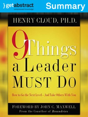 cover image of 9 Things a Leader Must Do (Summary)